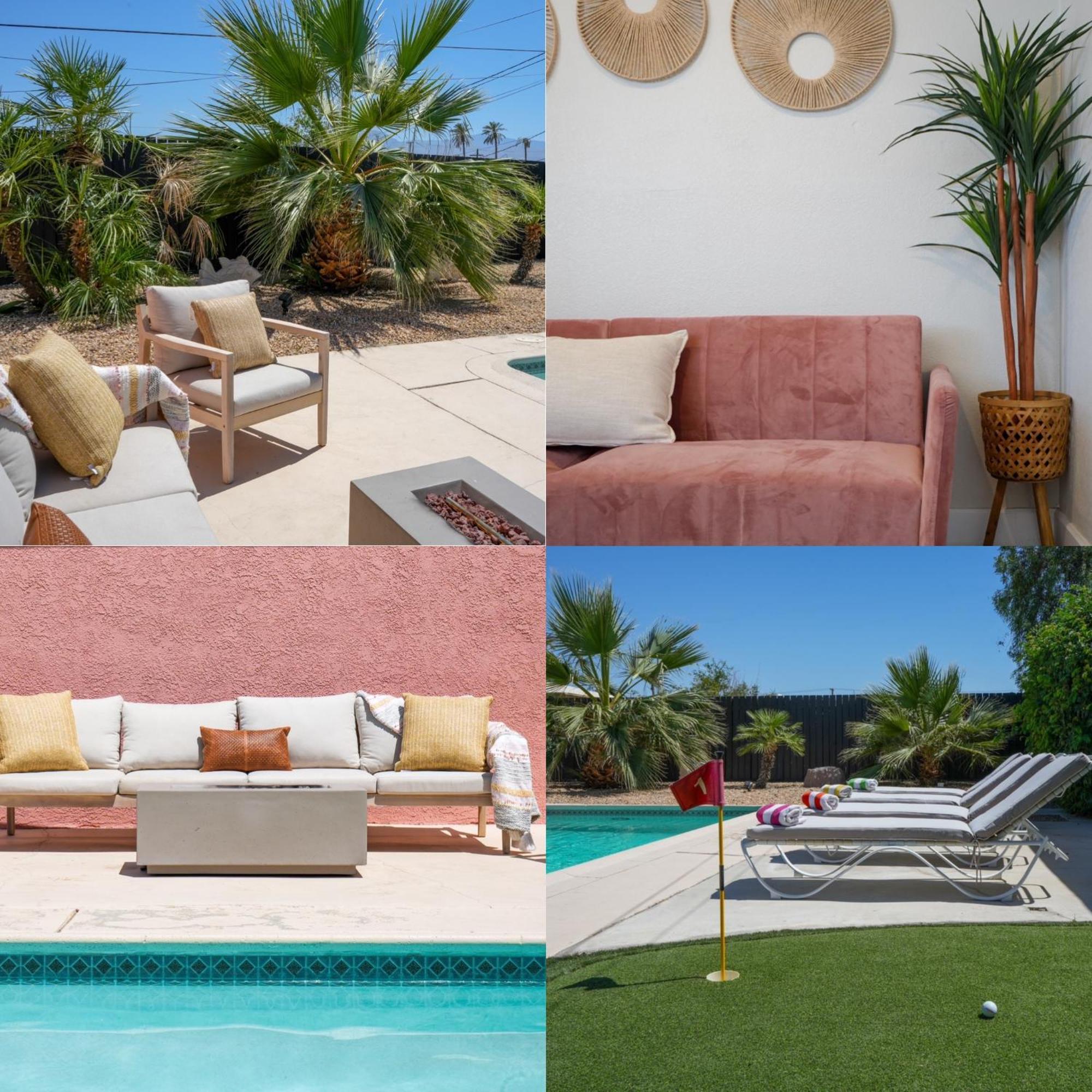 The Pink Cactus - Desert Retreat - Luxe Pool, Golf & Game Room إنديو المظهر الخارجي الصورة
